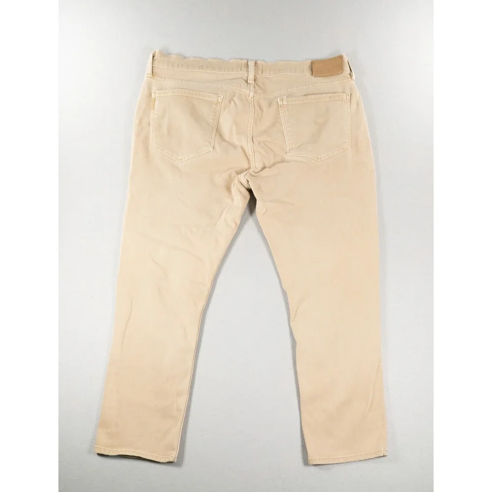 Paige Federal Slim Straight Leg Pants Mens 34 Tan Khaki Transcend Denim Chino - Picture 11 of 12